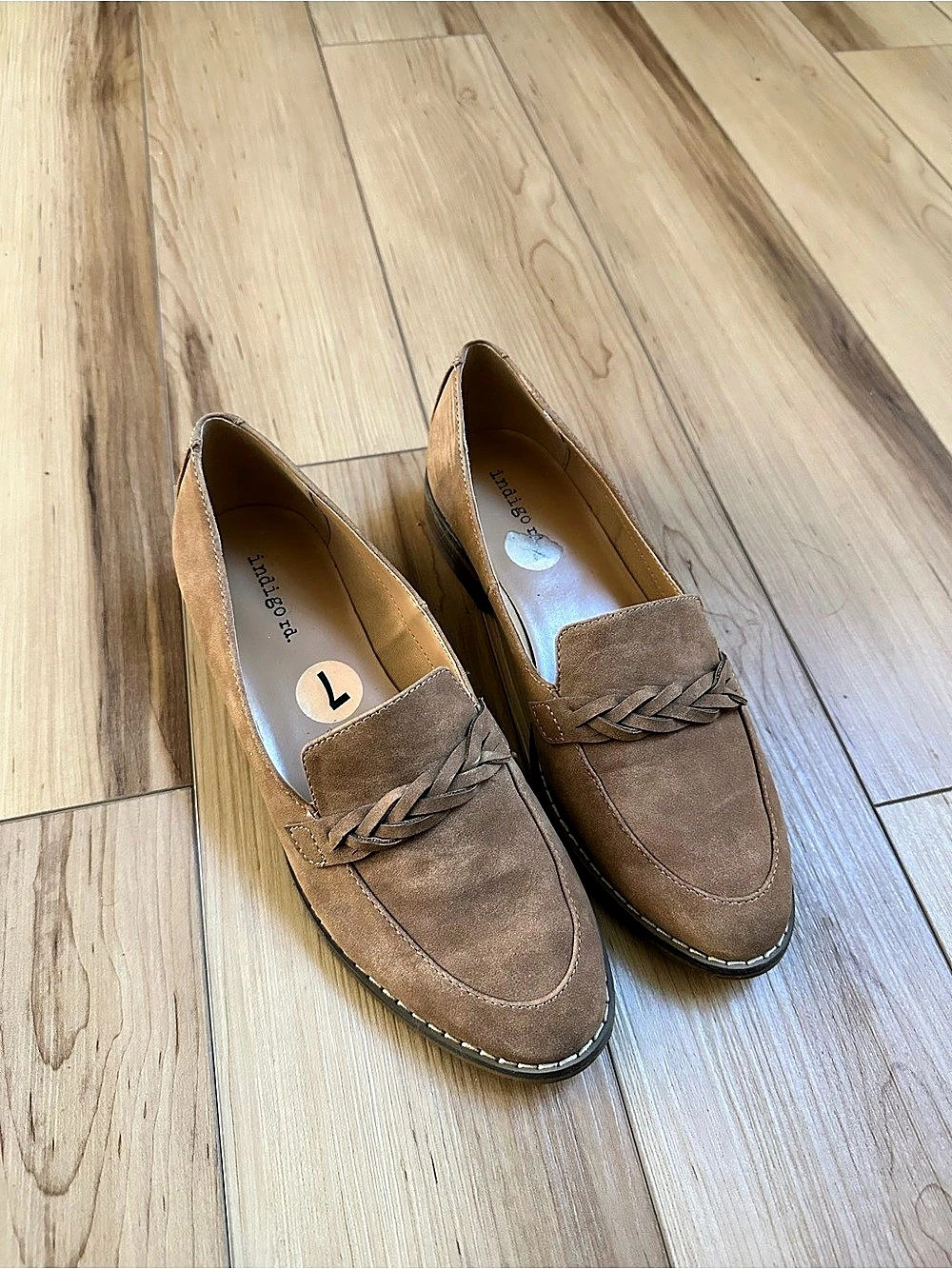 Indigo Rd. Brown Braided Loafers Size US 7